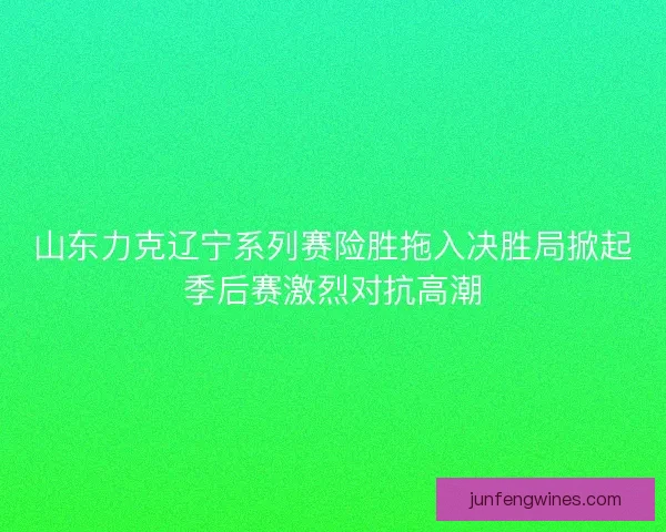 山东力克辽宁系列赛险胜拖入决胜局掀起季后赛激烈对抗高潮